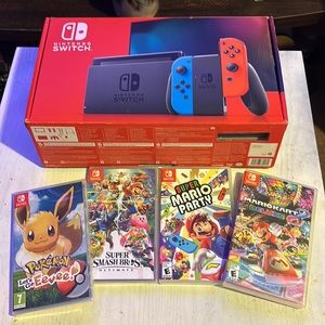 Nintendo switch also comes with 4 games
